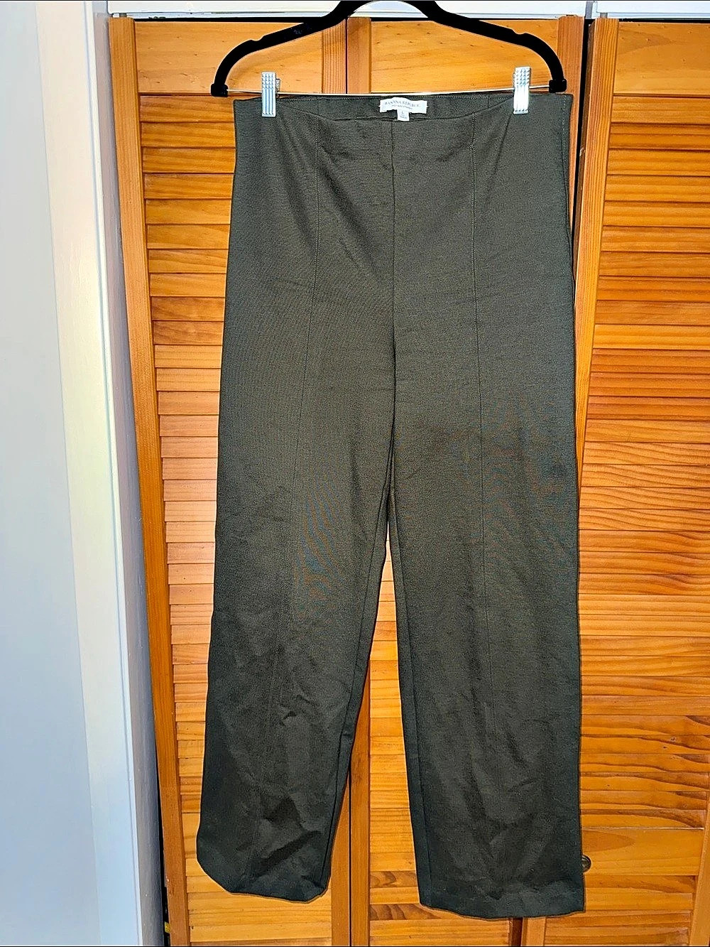 Banana Republic High-Rise Straight Ponte Pants Green Large, Tall